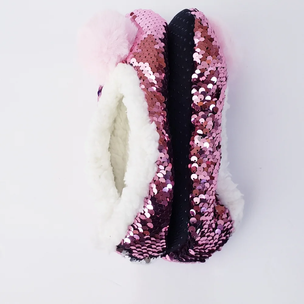 Girls sequin Slipper socks